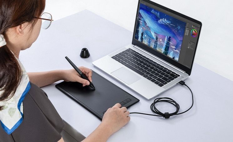 Графічний планшет Huion 8"x5" H580X USB-C, чорний RC_H580X фото