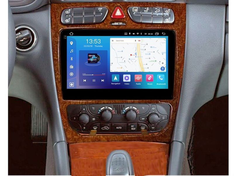 Штатная автомагнитола FORS.auto FS 4 PRO для Mercedes-Benz C-Class W203/CLK-Class W209 (4+64Gb, 9", wooden) FA_FS-4366 фото
