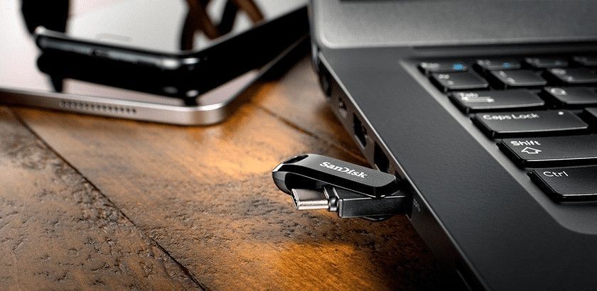 Накопичувач SanDisk 128GB USB 3.1 Type-A+Type-C Ultra Dual Drive Go Чорний RC_SDDDC3-128G-G46 фото