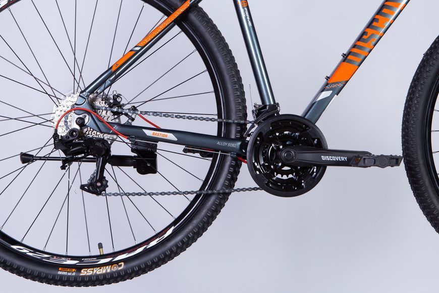 Велосипед AL 29" Discovery BASTION DD CS рама-19" сіро-помаранчевий 2025 VT_OPS-DIS-29-204 фото