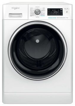 Стиральная машина Whirlpool фронтальная, 11кг, 1400, A+++, 60см, дисплей, пара, инвертор, черный люк, белый RC_FFB11469BCVUA фото