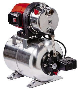 Насосная станция Einhell GC-WW 1250 NN, 1200 Вт, 5000 л/ч, бак 20 л, выс. 50 м, глуб. 8 м, нержавеющая сталь, RC_4173490 фото
