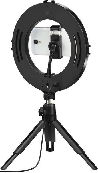 Трипод смартфона Hama Smart-80 V2, кулястий, 9.5cм, Bluetooth, зі світлодіодним кільцем, чорний RC_00004657 фото