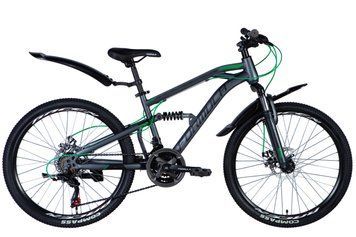 Велосипед сталь 24 Formula BLAZE AM DD рама-14" срiблястий (матовий) без корзини з крилом Pl 2024 VT_OPS-FR-24-416 фото