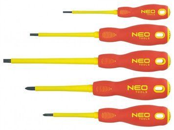 Викрутки Neo Tools, для робіт під напругою 1000 В, набір 5 од., SL, PH RC_04-220 фото