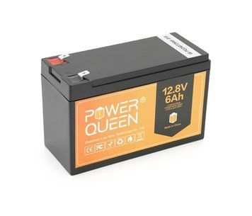 Аккумуляторная батарея Power Queen LiFePO4 12.8V 6Ач 76Wh,BMS 6A F2, 151*65*94mm U_39111 фото