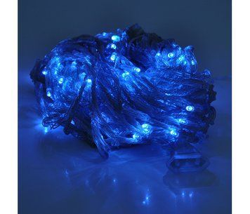 Гірлянда 500LED (Водоспад) Blue, 8 режимів, 3*2метра, прозора ізоляція U_23583 фото