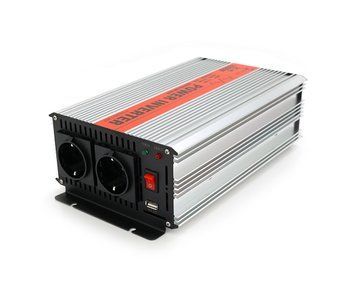 Інвертор напруги RITAR RSX-2000, 12V/220V, 2000W з апроксимованою синусоїдою, 2xShuko, 1xUSB, клемні дроти, Q6 U_28841 фото