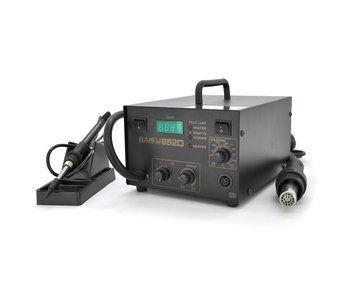 Паяльная станция BAKKU BK852D компрессорная, цифровая индикация, фен, паяльник (325*275*202) 4,46 кг U_17068 фото