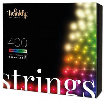 Гірлянда Smart LED Twinkly Strings RGBW 400, Gen II, IP44, довжина 32м, кабель чорний RC_TWS400SPP-BEU фото