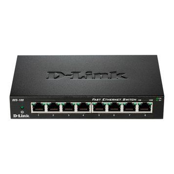 D-Link Коммутатор DES-108 8xFE, Неуправляемый, Металл RC_DES-108 фото