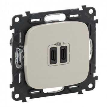 Legrand Розетка Valena ALLURE USB-С+USB-С, 3А 5В, слонова кістка RC_755346 фото