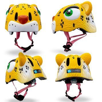 Шолом велосипедний Crazy Safety "Жовтий леопард" VT_HEAD-062 фото