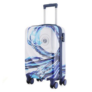 Чемодан Semi Line 20" (S) White/Blue Print (T5653-1) DS_DAS302329 фото