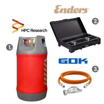 Набір: плита Enders Dalgety Black 2+ балон HPCR 26,2 л БЕЗКОШТОВНА ДОСТАВКА!!! EN_1855N26 фото