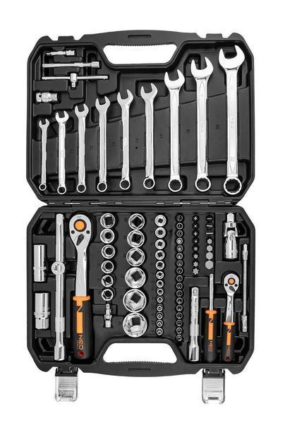 Набор инструментов Neo Tools, 82шт, 1/2" 1/4" CrV, кейс RC_10-059 фото