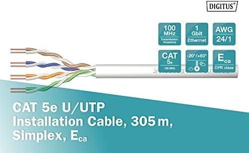 Кабель Digitus CAT 5e U-UTP кручена пара, довжина 305м, оболонка PVC RC_DK-1511-V-305-1 фото