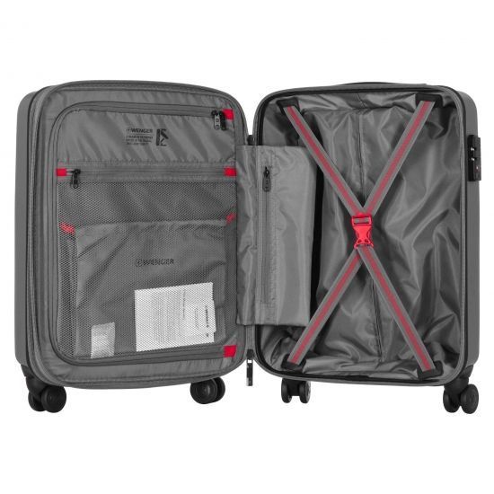 Валіза Wenger, Motion, полікарбонат, мала, 55см, 30/40л, TSA, 4 колеса, сірий RC_612547 фото