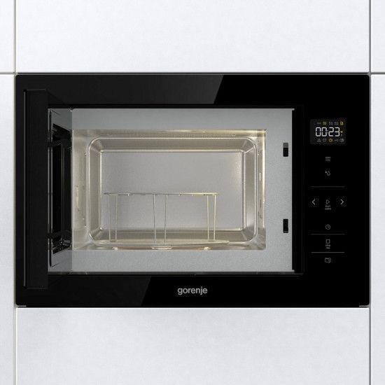 Мікрохвильова піч Gorenje BM251SG2BG вбудовувана, 25л, електр. управл., 900Вт, гриль, дисплей, чорний RC_BM251SG2BG фото