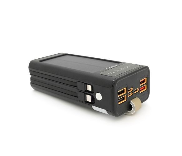 Повербанк ACL PW-90 30000mAh, SOLAR, TypeC + Lighting, Black, Box U_37712 фото