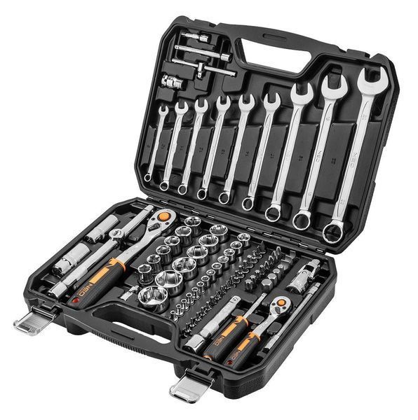 Набор инструментов Neo Tools, 82шт, 1/2" 1/4" CrV, кейс RC_10-059 фото