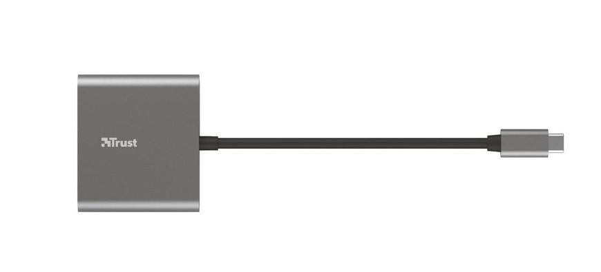 Хаб Trust Dalyx 3-in-1 USB-С > USB-А 3.2/USB-С/HDMI, Алюміній, 0.1м, чорний RC_23772_TRUST фото