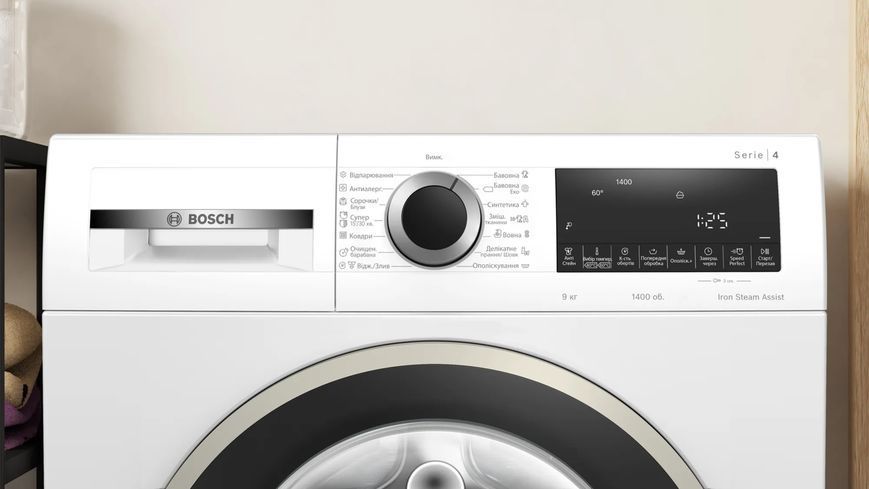 Bosch Стиральная машина фронтальная, 9кг, 1400, A+++, 59см, дисплей, белый RC_WGA14400UA фото