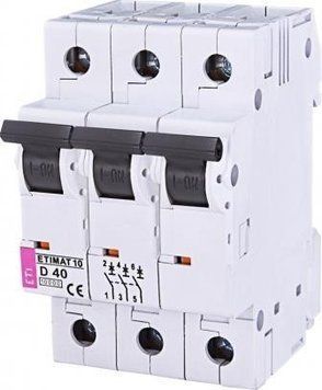 Автоматический выключатель ETI ETIMAT 10 3p D 40А (10 kA) RC_2155720 фото