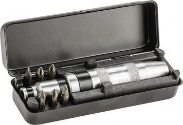 Отвертка TOPEX, битодержатель 1/4", ударный, держатель металлический, 6 бит, SL, PH, кейс RC_39D556 фото