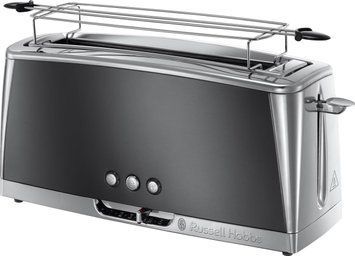 Тостер Russell Hobbs Luna Moonlight 1420Вт, довгі слоти, підігрів, розморожування, сірий, метал RC_23251-56 фото