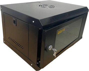 Шафа серверна настінна з полицею GEAR 9U 19'' 530x400x450 мм Чорний IP_GWMSN-9U фото