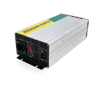 Інвертор напруги RITAR RSCU-1000, 12V/220V, 1000W з правильною синусоїдою, вбудований зарядний пристрій, 1xShuko, 1xUSB, клемні U_28845 фото