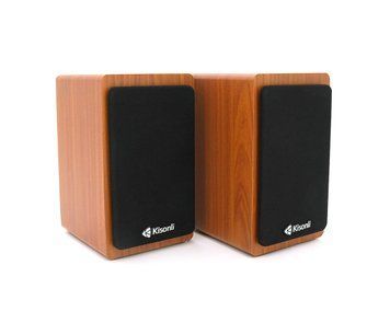 Колонки 2.0 Kisonli X23 для ПК и ноутбука, USB + 3.5mm, 2x5W, 30Hz- 15KHz, 110 х 127 х 183mm, Black U_36402 фото