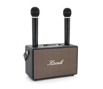 Колонка Kisonli G101 Bluetooth 5.0, два мікрофони, 2х15W, 2400m Аг, USB, DC: 5V/1A, Чорний, Q8 U_31285 фото