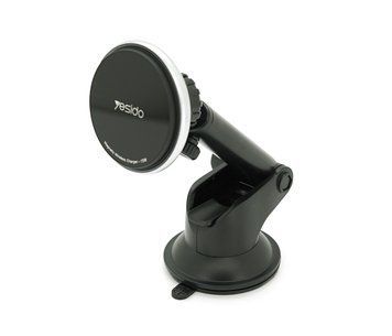 Автотримач Yesido C132+ Wireless Charging 15W, кріплення на торпеду, магніт, Black, Box U_38162 фото
