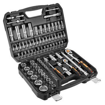 Набор инструментов Neo Tools, Набор торцевых головок, 86шт, 1/2" 1/4" CrV, кейс RC_10-060 фото