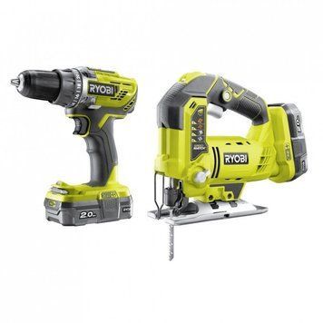 Набір інструментів Ryobi R18DDJS-220S (шуруповерт R18DD3, лобзик R18JS) (без акумулятору та зарядного пристрою) HY_90115506 фото