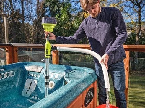 Насос для води RY18STPA-0 Ryobi, 18В ONE+, 360л/год, телескопічний, підйом 7м, 0.7 бар, вихід 25мм, IPX8 RC_5133005716 фото