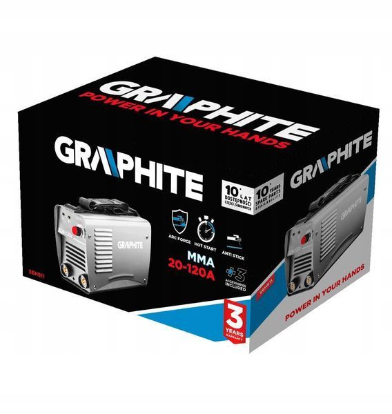 Зварювальний інверторний апарат GRAPHITE, IGBT, 230В, 120А RC_56H811 фото