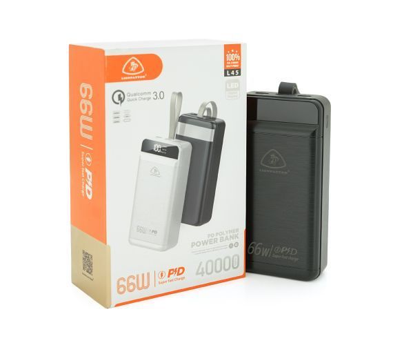 Повербанк LIONPATTON L45, 40000mAh, QC3.0, MicroUSB, Type-C, Lighting, 3xUSB, Black, Box U_38067 фото