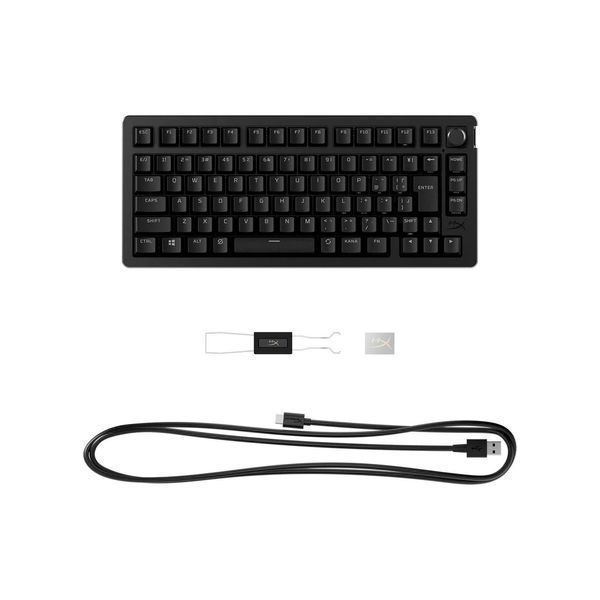 Клавіатура механічна Alloy Rise 75key, Red, USB-A, EN/UA, RGB, чорний HyperX RC_7G7A4AA фото