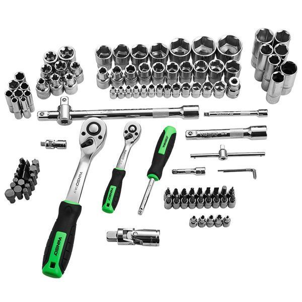 Профессиональный набор инструментов в кейсе Winso Pro 1/2", 1/4" 72T, CR-V, 110ед. LI_924110 фото
