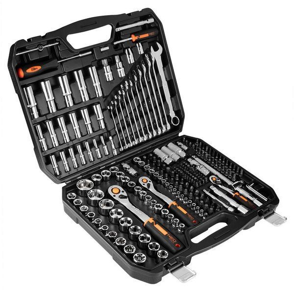 Набор инструментов Neo Tools, 219шт, 1/2" 1/4" 3/8" CrV, кейс RC_10-076 фото