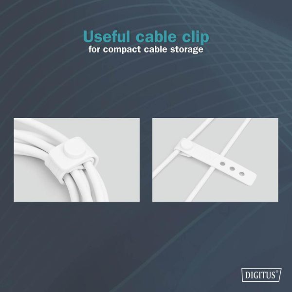 Digitus USB-C > Lightning зарядки/синхронізації, 2м, USB 2.0, 60W, силіконовий, білий RC_AK-600110-020-W фото