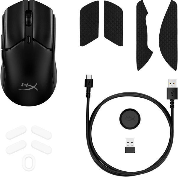 Миша HyperX Pulsefire Haste 2 mini, RGB, USB-A/WL/BT, чорний RC_7D388AA фото
