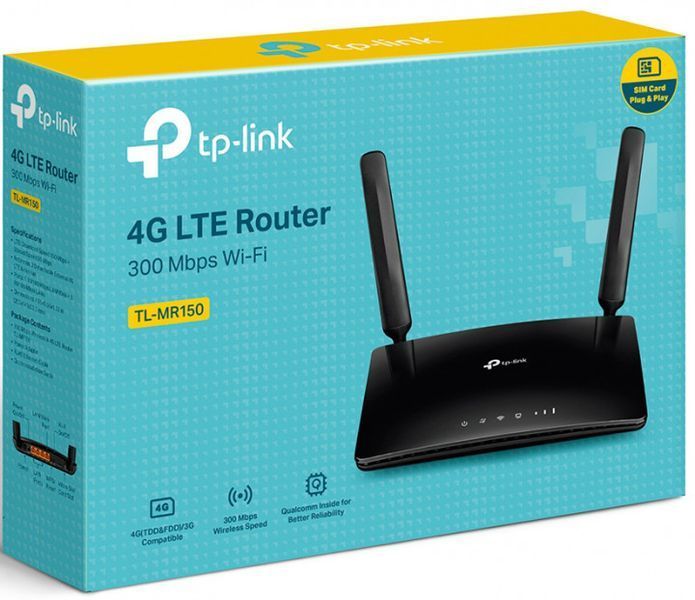 Маршрутизатор TP-LINK TL-MR150 N300, 4G/LTE, 3xFE LAN, 1xFE WAN RC_TL-MR150 фото