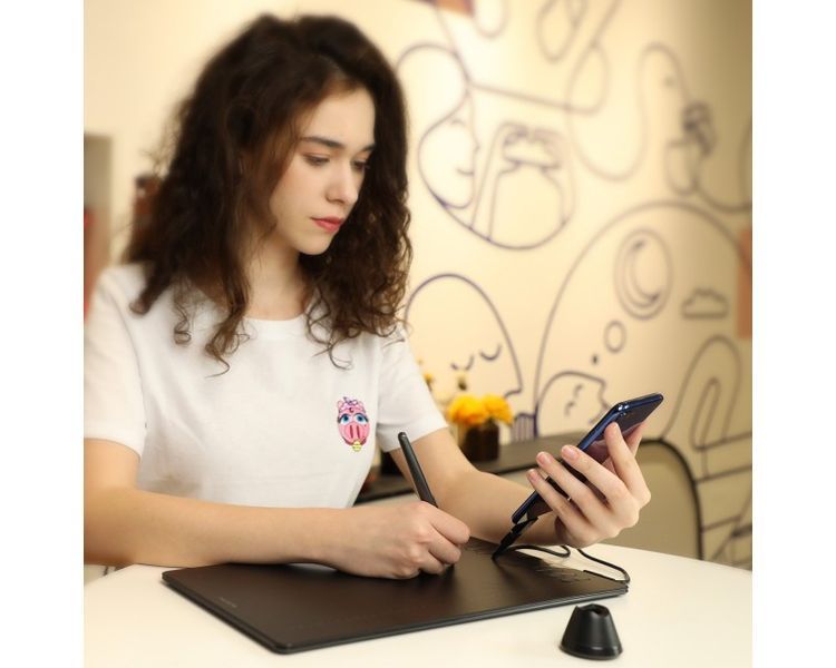Графічний планшет Huion 10"x6.25" HS610, microUSB, чорний RC_HS610_HUION фото