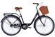 Велосипед ST 26" Dorozhnik LUX Velosteel рама-17" чорний (матовий) з багажником задн St з корзиною Pl з крилом St 2024 VT_OPS-D-26-240 фото 1