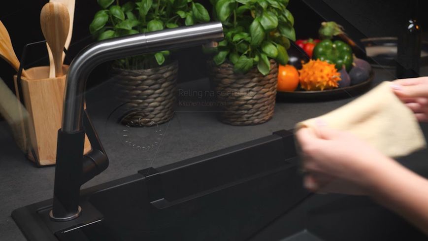Мойка кухонная Deante Magnetic, гранит, квадрат, без крыла, 560х500х219мм, чаша &ndash; 1, накладная, алебастр RC_ZRM_A103 фото