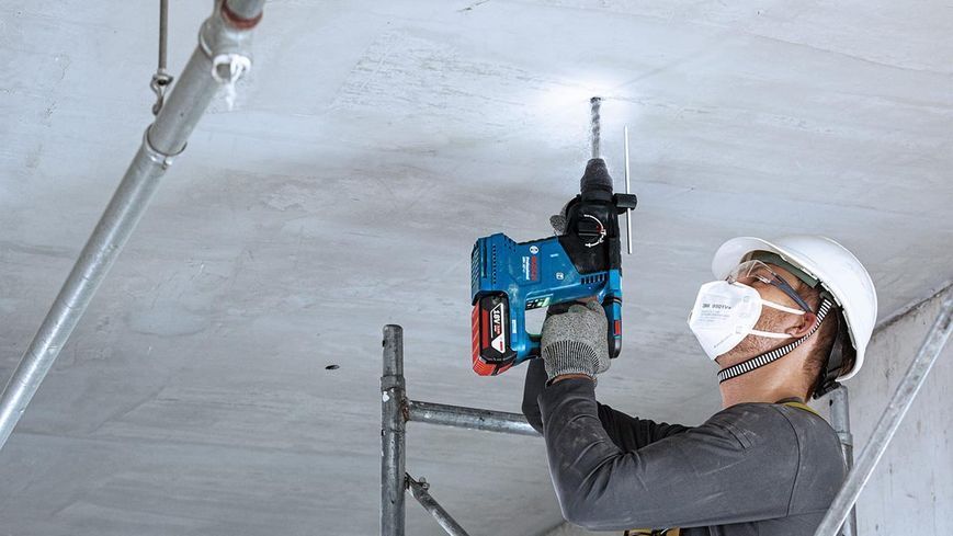 Перфоратор аккумуляторный Bosch GBH 187-LI SDS-Plus 18В 2.4Дж 2.9кг без АКБ и ЗП RC_0.611.923.020 фото